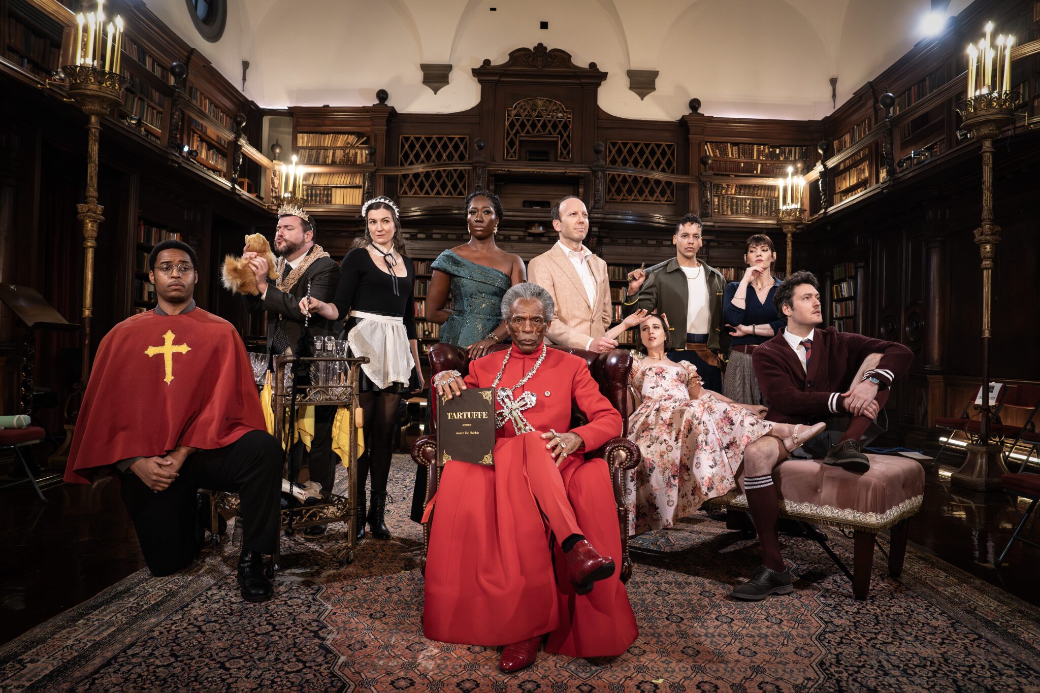 André De Shields and the company of Tartuffe at House of the Redeemer