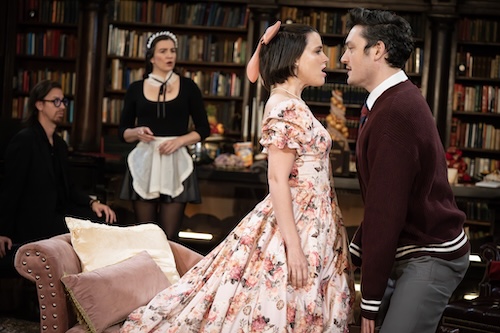 Drew Wutke, Phoebe Dunn, Alexandra Socha, and Charlie Lubeck in André De Shields Is Tartuffe